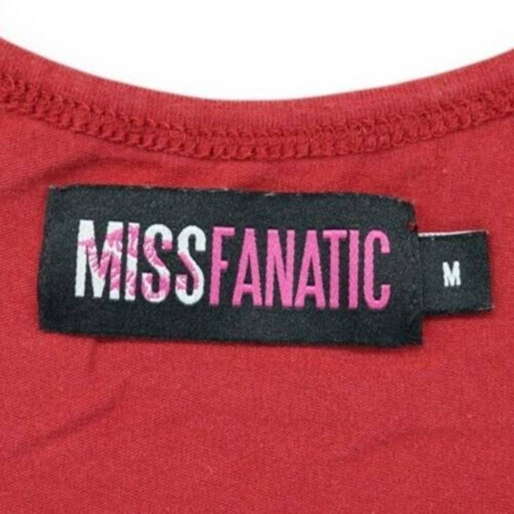 MissFanatic Tshirt Dress Womens Maxi Stretch Sleeveless Rhinestone Logo Medium - Picture 4 of 4